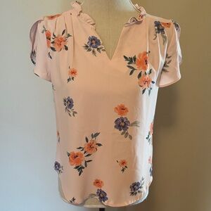 41 Hawthorn Light Pink Floral Blouse